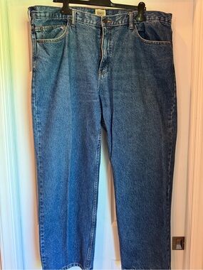 Men's Schmidt Workwear Classic Blue Jeans - Comfortable Regular Fit 46” x 32”